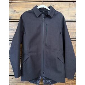 Lululemon Jacket Mens Medium Gray Softshell Full Zip Reflective Pockets Running